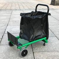 ราคา Flatbed trolley Folding portable pallet truck Load 90kg small trailer Garbage recycling trolley TPR (54306790532)