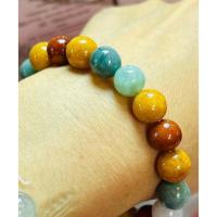ราคา 16/4/68 กำไลหินนำโชคหยก3สี 9-10 มิล (27333689849)