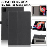ราคา for TCL Tab 10L LTE Gen2 10.1" 8492 Adjustable Stand Cover for TCL Tab 10L 10.1" 8491X Tablet Cover with Hand Holder Grip Shell (25876375694)