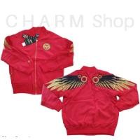 ราคา เสื้อสเวตเตอร์ ผ้าร่ม ปักนกอินทรีย์ สีแดง (7408191327)