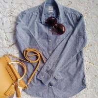 ราคา เสื้อเชิ้ตแขนยาว GAP size XS สีเทา (14666587035)