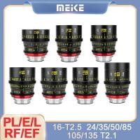 ราคา Meike 16mm T2.5 24mm 35mm 50mm 85mm 105mm T2.1 135mm T2.4 Full Frame Prime Cinema เลนส์สําหรับ Sony E Canon RF EF PL L mount (27020478706)