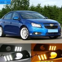 ราคา 2PCS LED สําหรับ chevrolet cruze 2009 2010 2011 2012 2013 2014 DRL Daytime Running Light Daylight พร้อมไฟเลี้ยวโคมไฟ (53858364040)