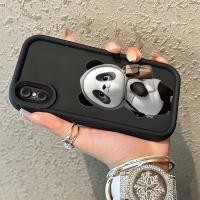 ราคา เคสสำหรับ iPhone X Xs Xr Xs Max เคสป้องกันซิลิโคนป้องกันลายนิ้วมือเคสโทรศัพท์หมีแพนด้าน่ารัก (28167057876)