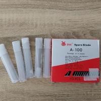 ราคา ใบมีด ใบคัตเตอร์ ใบมีดคัตเตอร์เล็ก A-100 1 กล่อง มี 6 ใบ (22668663813)