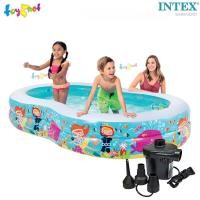 ราคา Intex สระเป่าลมลายนักดำน้ำตัวน้อยและสัตว์ใต้ทะเลแสนสนุก 2.62x1.60x0.46 ม. รุ่น 56490 + ที่สูบลมไฟฟ้า (24205471696)