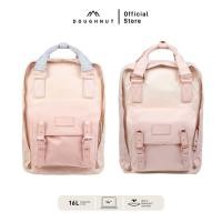 ราคา DOUGHNUT รุ่น Macaroon 16L Nature Pale Series กระเป๋าเป้โดนัท สารพัดช่องจัดเก็บ สายสะพายบุนวม อะไหล่หนังแท้ ทนทาน ของแท้ (24812513450)