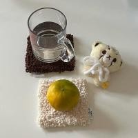 ราคา ที่รองแก้วไหมพรม / warmy coasters (25255355860)