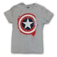ราคา เสื้อยืดแขนสั้นลำลองทรงหลวมลายกราฟิกทันสมัยของแท้จากมาร์เวล ลายโล่กัปตันอเมริกา สำหรับผู้ชายและผู้หญิง (51956099722)