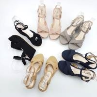ราคา Sliss Lady รองเท้าส้นตึกและส้นเตารีดหน้าไขว์ รัดส้น หนังกลับ ส้นเตารีด (สีเทา) (2419717494)