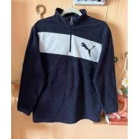 ราคา ส่งต่อ สภาพ 95% เสื้อสเวตเตอร์เชิ้ต ผ้าฟลีซขนนุ่ม ไม่คัน แบรนด์ PUMA แท้ หนา สีกรมท่าเข้ม คาดขาว แขนยาว กันหนาว มือสอง (40973795006)
