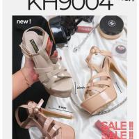 ราคา KH9004 รองเท้าส้นสูง หนังแก้ว หน้าไขว้แม็กซี่ ส้นสูง 6 นิ้ว เสริมหน้า 2 นิ้ว (55755504770)