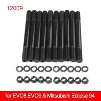 ราคา 207-4203 Head stud kit for Mitsubishi EVO8 EVO9 & for Eclipse 94-up 4G63 7-bolt 11mm 12009 (51956622873)