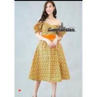ราคา ชุดเดรสย้อนยุค ชุดทองกวาว ชุดวนิดา (25909199344)