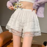ราคา JPG กางเกงขาสั้นลูกไม้สีขาว กางเกงกระโปรง เลกกิ้งขาสั้น เอวสูง แต่งลูกไม้ (24526621632)