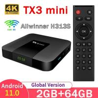 ราคา กล่องทีวีมินิ TX3แอนดรอยด์11.0 2GB 16GB ALLWINNER H313S Quad Core 2.4G 5G เครื่องเล่น wifi 3D 4K HD TX6กล่องทีวีสมาร์ท h. 265TX3 TV Box (29509476308)
