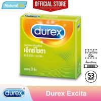 ราคา Durex Excita Condom ถุงยางอนามัย ดูเร็กซ์ เอ็กซ์ไซตา ผิวไม่เรียบ แบบขีด ขนาด 53 มม. 1 กล่อง (บรรจุ 3 ชิ้น) (21660979672)