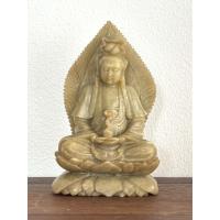 ราคา พระโพธิสัตว์กวนอิม งานหินแกะสลักปราณีตงดงาม สูง 4.25 นิ้ว(11 cm.) (49601736017)