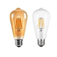 ราคา ST64 LED 6W 10W 12W 20W 2700K Gold Filament Bulb E27 B22 Light 220V 110V Vintage COB Lamp Retro Gold Glass Appearance (26963687556)