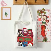 ราคา 【กระเป๋าผ้าใบ】 คริสต์มาส Kpop Demon Hunters Tote Bag กระเป๋าผ้าแคนวาสสะพายไหล่แบบลำลอง ความจุขนาดใหญ่ ใส่ของได้เยอะ #07 (40327152278)