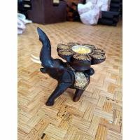 ราคา เชิงเทียนช้างไม้แกะสลัก ขนาด 3 นิ้ว (16699545723)