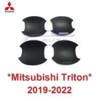 ราคา เบ้ารองมือเปิดประตู สีดำด้าน MITSUBISHI TRITON 2015 - 2021 2022 ถ้วยมือเปิด มิตซูบิชิ ไทรทัน ถาดรองมือเปิดประตู กันรอย (27729654263)
