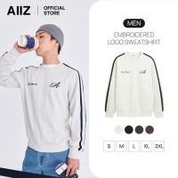 ราคา AIIZ เสื้อคอกลมแขนยาวผู้ชายผ้าดับเบิ้ลนิตปักลาย AIIZ Men's Embroidered Logo Sweatshirt (46802078300)