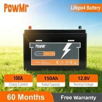 ราคา PowMr LiFePO4 แบตเตอรี่ 12V 150Ah Deep Cycle 4000 + รอบในตัว BMS ประสิทธิภาพสูงแบตเตอรี่ลิเธียมเหล็กฟอสเฟตสําหรับ Solar RV Ebike 10 ปี Lifespan สนับสนุน 4S Series (45557159640)