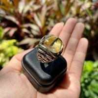 ราคา แหวนไหมทองผู้ชาย(Golden Rutile Quartz)แท้100%เกรดPREMIUM (8566156735)