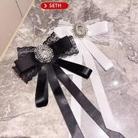 ราคา SETH ใหม่ผ้า Art Bow Tie Rhinestone คริสตัล Bowknot เข็มกลัดสําหรับผู้หญิงเสื้อ Pins Party Netie เครื่องประดับอุปกรณ์เสริม Vary (47409096168)