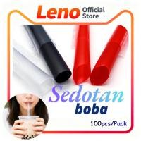 ราคา Leno (100/แพ็ค) Boba Bubble Straws/หลอดจัมโบ้ฆ่าเชื้อ/หลอดพลาสติก 12 มม.*230 มม.และ 12*180 มม. (43528763173)