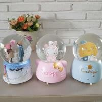 ราคา กล่องดนตรีลูกแก้วขนาดเล็กมีไฟ Crystal ball Music Snowball มีเพลง มีไฟ (14779792579)