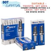 ราคา (1 ชุด = 4 ชิ้น) หัวเทียนTORCH IRIDIUM *TOYOTA CAMRY HYBRID / LEXUS NX *AVV50 /AYZ15 * OEM CODE- FK16HR-A8 (48557033051)