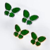 ราคา ต่างหูหยกเขียว Jadeite Type A - JADE FOR YOU (52305372740)