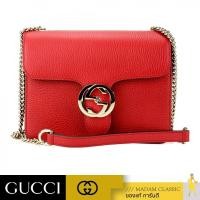 ราคา NEW GUCCI GG INTERLOCKING SMALL SHOULDER BAG (RED) [510304CAO0G6420] (29569459324)