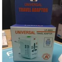 ราคา Lumira LP-002U Travel Adapter Universal+2Usb Adapter All in One หัวแปลงปลั๊กทั่วโลก ประกัน1ปี มีไฟ บอกถึงสถานะการใช้งาน (24962252262)