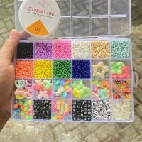 ราคา สร้อยข้อมือลูกปัดชุด 24 เลื่อมแหวนสร้อยคอ 3 มม. + เชือกสตริงการศึกษาเด็กลูกปัดสร้อยข้อมือลูกปัดสามารถ (52059261979)