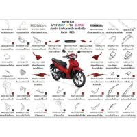 ราคา ชุดสีWAVE110i 2021 AFS110MCF M TH สีแดง RED ล้อแม็ก ดิสก์เบรกหน้า สตาร์ทมือ ขายอะไหล่แยกชิ้น อะไหล่แท้ HOMDA 100% (26542962915)