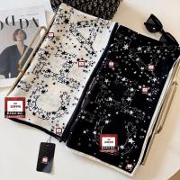 ราคา CHANEL5060 Letter Xiaoxiangfeng Starry Sky Twill ผ้าพันคอผ้าไหมผ้าพันคอสไตล์ใหม่ (41180283301)