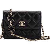 ราคา 100% authentic/CHANEL/COCO shoulder bag/messenger bag/coin purse/AP2306 (23478563423)