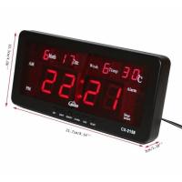 ราคา Caixing CX-2158 นาฬิกาดิจิตอล LED นาฬิกาตั้งโต๊ะ นาฬิกาติดผนัง ใช้ไฟรถไฟบ้าน (5802040240)