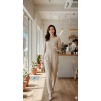 ราคา ชุดจั๊มสูทกางเกงยาว ผ้านิ่ม ใส่สบายมากๆ และกระเป๋าสองข้าง*แบรนด์เนม ROYAL IVY (50802812893)