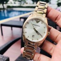 ราคา EMPORIO ARMANI Classic Champagne Sunray Dial Ladies Watch AR6064 (10887083909)