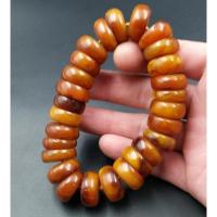 ราคา สร้อยข้อมือสีเหลืองอําพันขี้ผึ้งรุ่นที่สองโบราณเก่าขี้ผึ้งลูกคิดสร้อยข้อมือลูกปัดที่หญิงสไตล์เดียวกันสร้อยข้อมือคู่ 3.27 (52907868746)