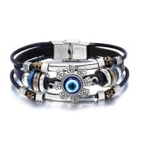 ราคา Blessed Evil Eye สร้อยข้อมือสําหรับชาย Multilayer สายรัดข้อมือหนังของขวัญเครื่องประดับ (27355037925)