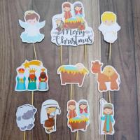 ราคา Merry Christmas Navity Christmas Birthday Cake Topper 1 ชุด (26882050332)