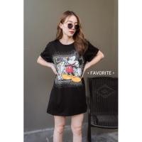 ราคา New!!!! ❣️เสื้อยืดทรง Oversize❣️ เสื้อยืดแขนสั้นคอกลม ทรงOversize สกรีนลาย Mickey (6461155190)