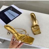 ราคา ส้นสูง2นิ้ว ขนาด35-40 รองเท้าแตะสายทอง รองเท้าแตะแฟชั่นผู้หญิง มี 4 สีให้เลือก (21594970691)