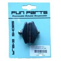 ราคา ผ้าเบรคสำหรับจักรยานเสือหมอบ FUN ARS66-H-AL-BK (2095958590)