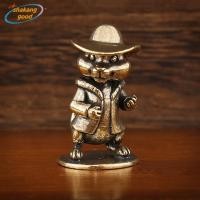 ราคา SKTH 1 ชิ้นโบราณกระรอกเครื่องประดับทองแดงรูปปั้น Figurines ทองเหลืองกระรอกถั่วหม้อชาผู้ถือธูปตกแต่งโต๊ะ SKK (48851502837)